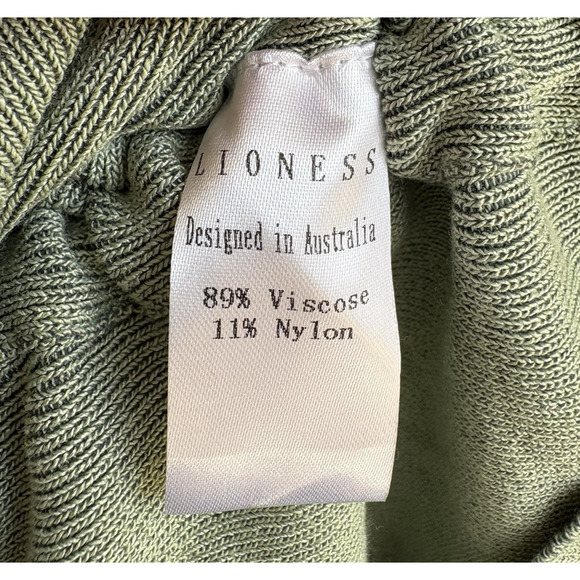 LIONESS Military Minds Ruched Bodycon Mini Dress Sz M Green Party Going Out Club - Picture 8 of 11